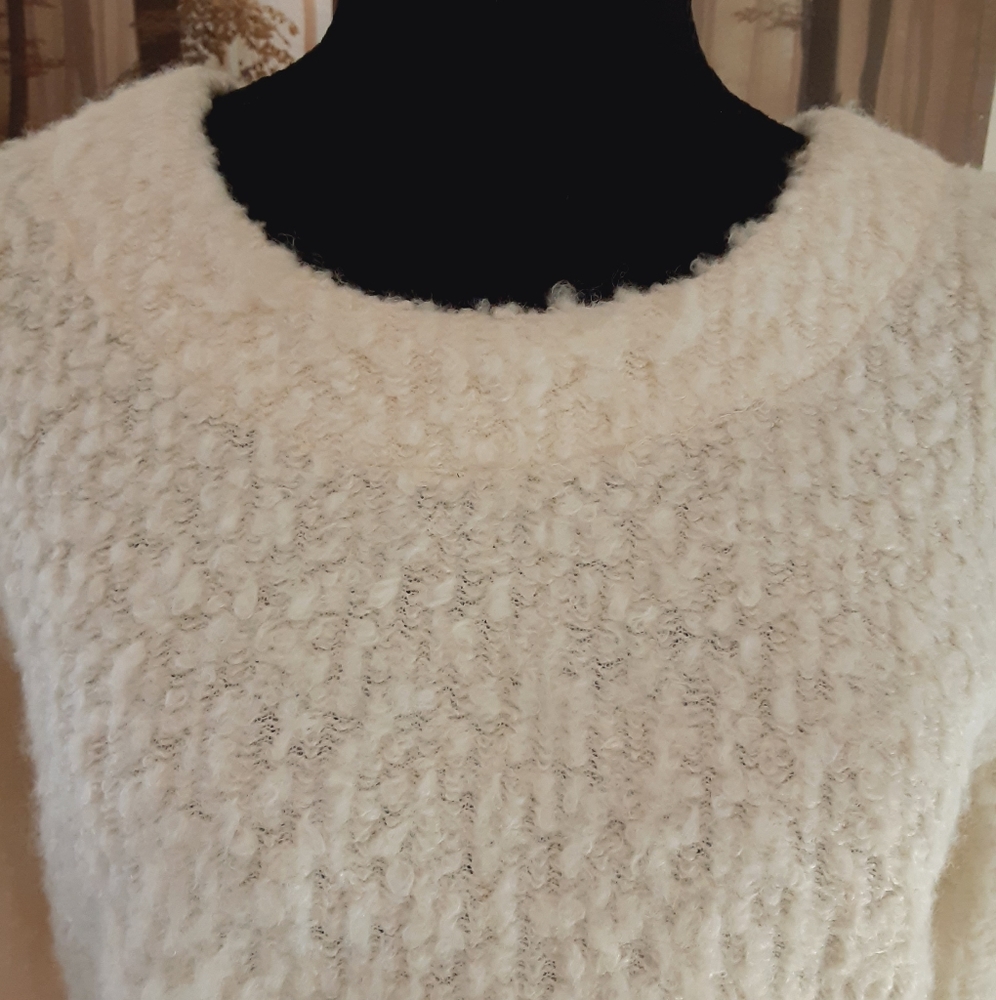 Grace Elements Light Cream Wool Blend Sweater - image 2